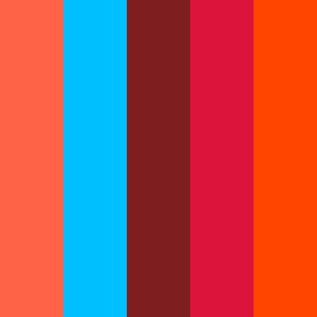 Download giapponese estate auburn color palette PNG image (square)