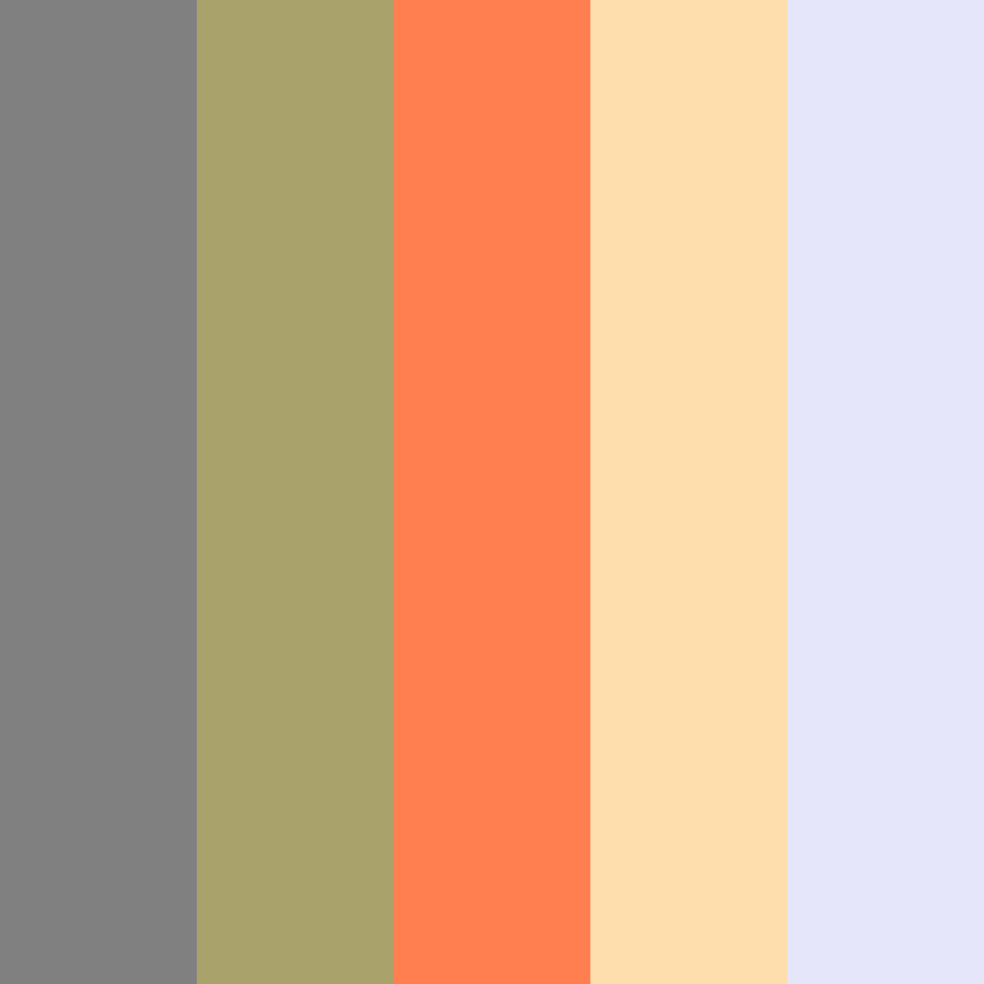 Download masculine sage orange peach pastel red color palette PNG image (square)