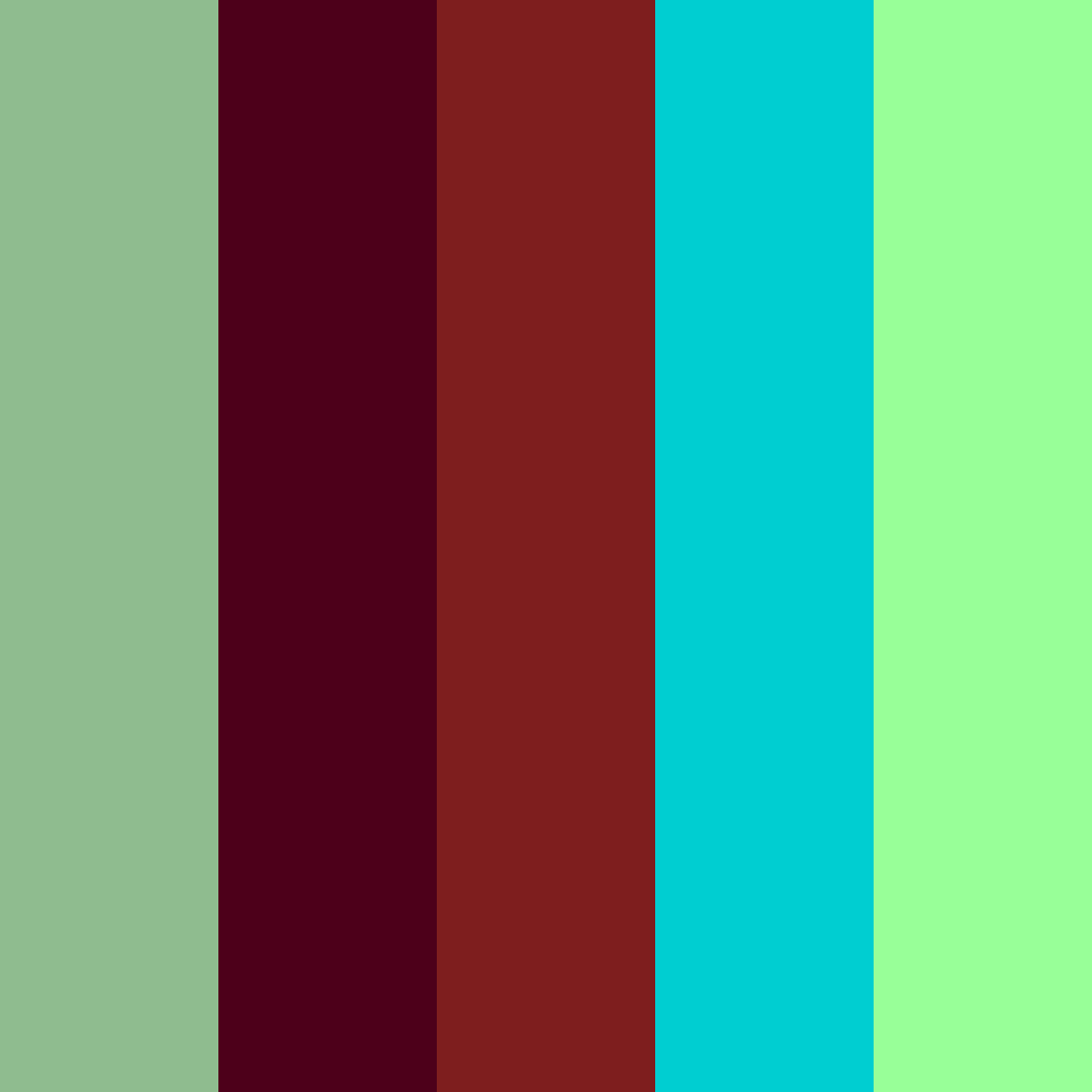 Download menta borgogna auburn turchese color palette PNG image (square)