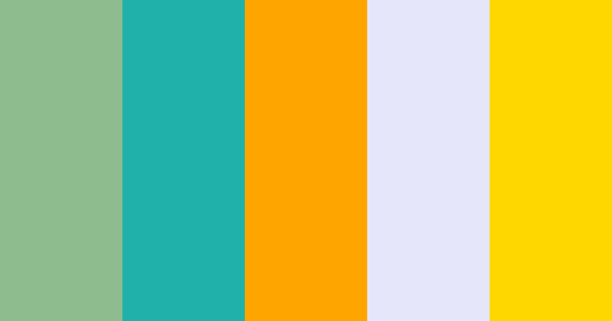 Download menta verde acqua sole luna fiore giallo albicocca chiaro color palette PNG image (landscape)