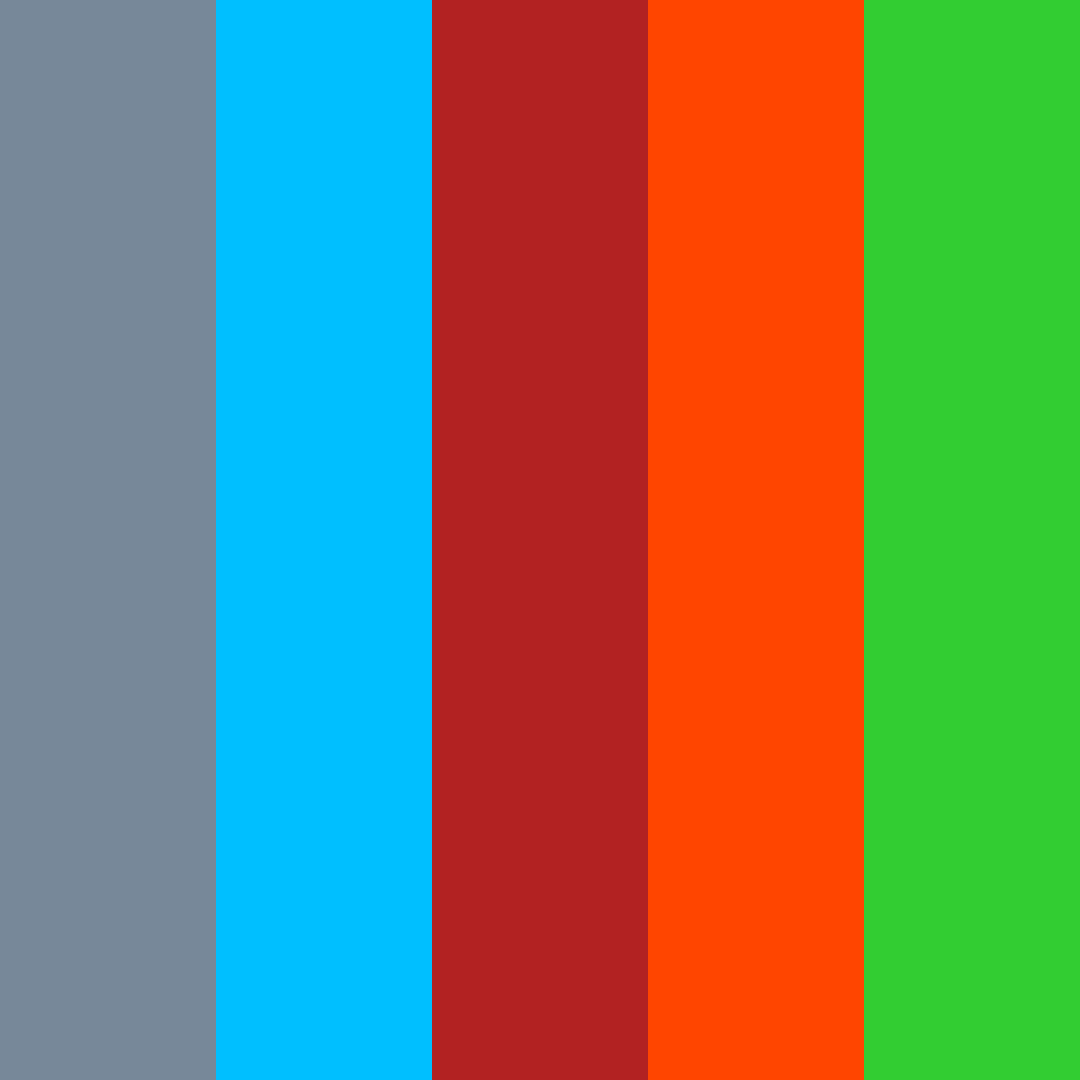 Download muted summer red coral forest color palette PNG image (square)