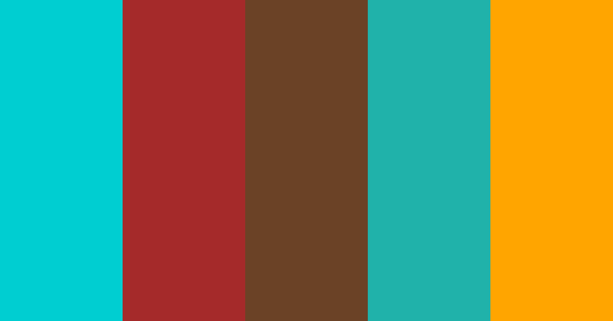 Download ocean crimson earthy teal yellow color palette PNG image (landscape)
