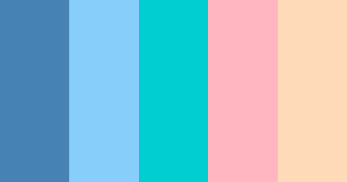 Download ocean pastel color palette PNG image (landscape)