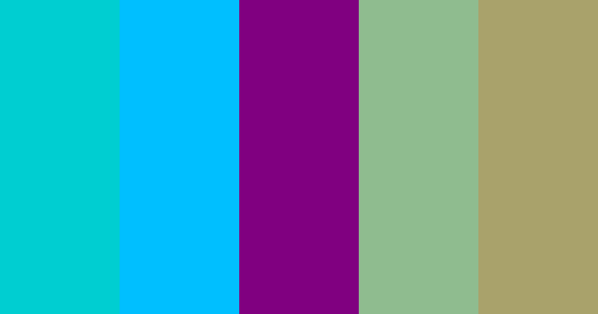 Download ocean summer deep mint sage purple red color palette PNG image (landscape)