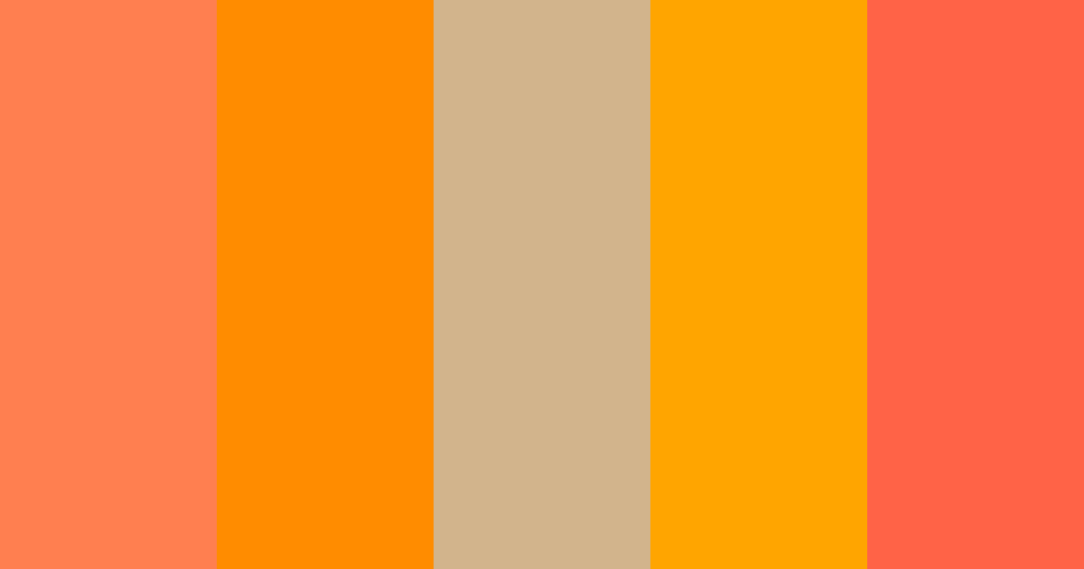 Download orange amber skin color palette PNG image (landscape)