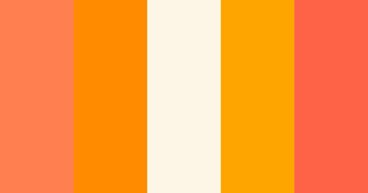 Download naranja ámbar suave color palette PNG image (landscape)