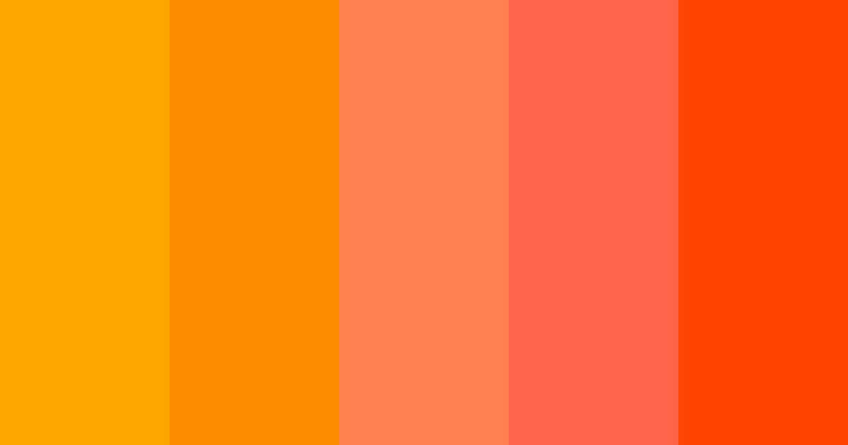 Orange color palette