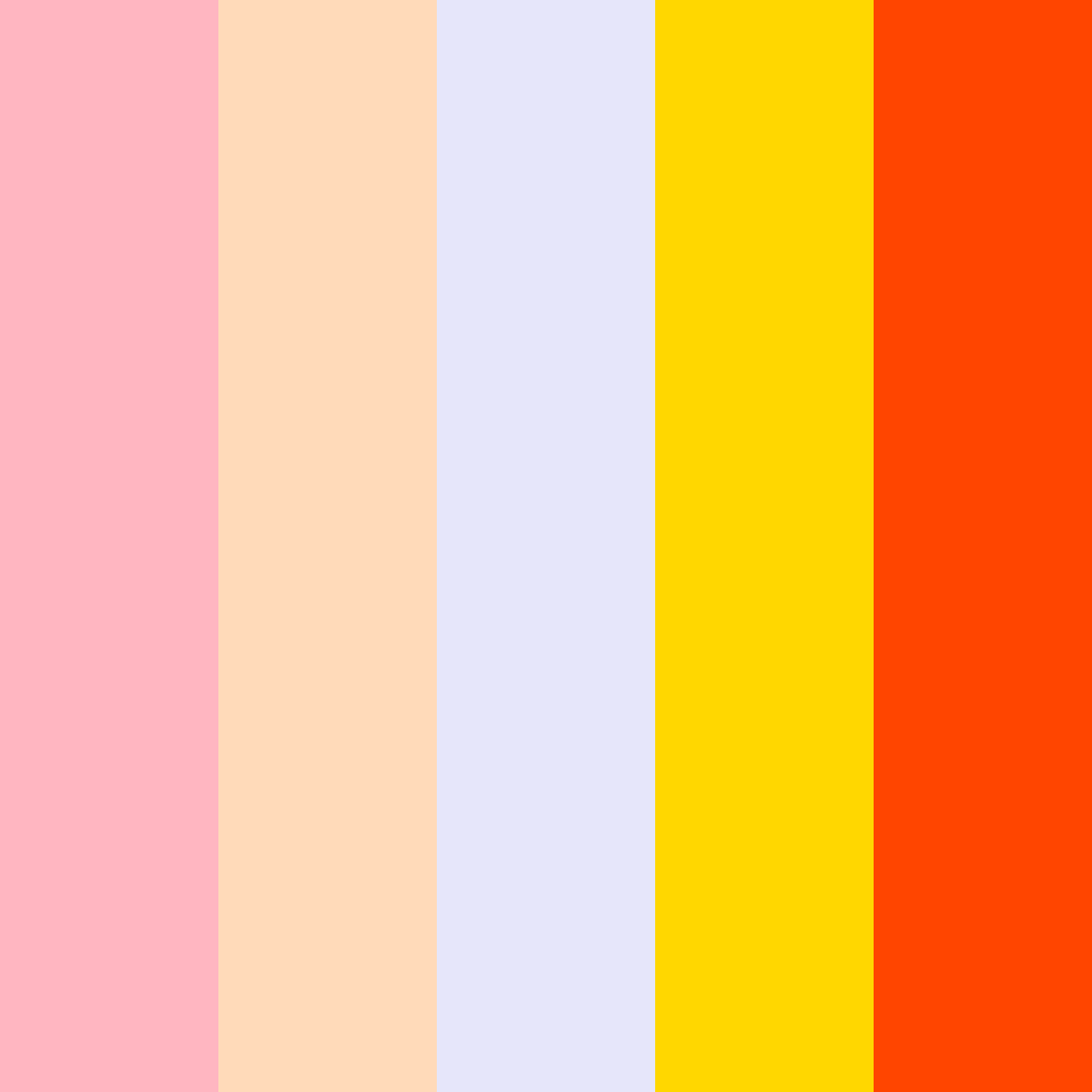 Download pastel fun color palette PNG image (square)