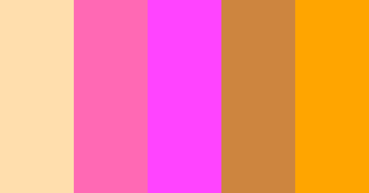 Download peach vibrant fuschia autumn yellow beige color palette PNG image (landscape)
