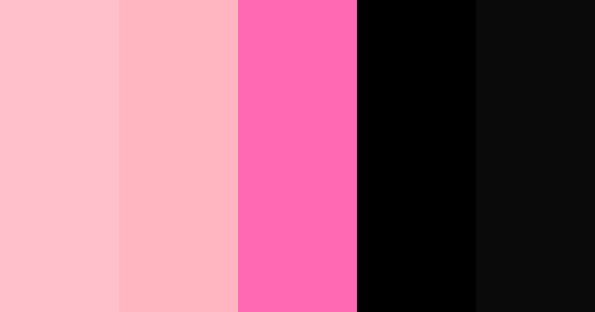 Download ピンク 黒 color palette PNG image (landscape)
