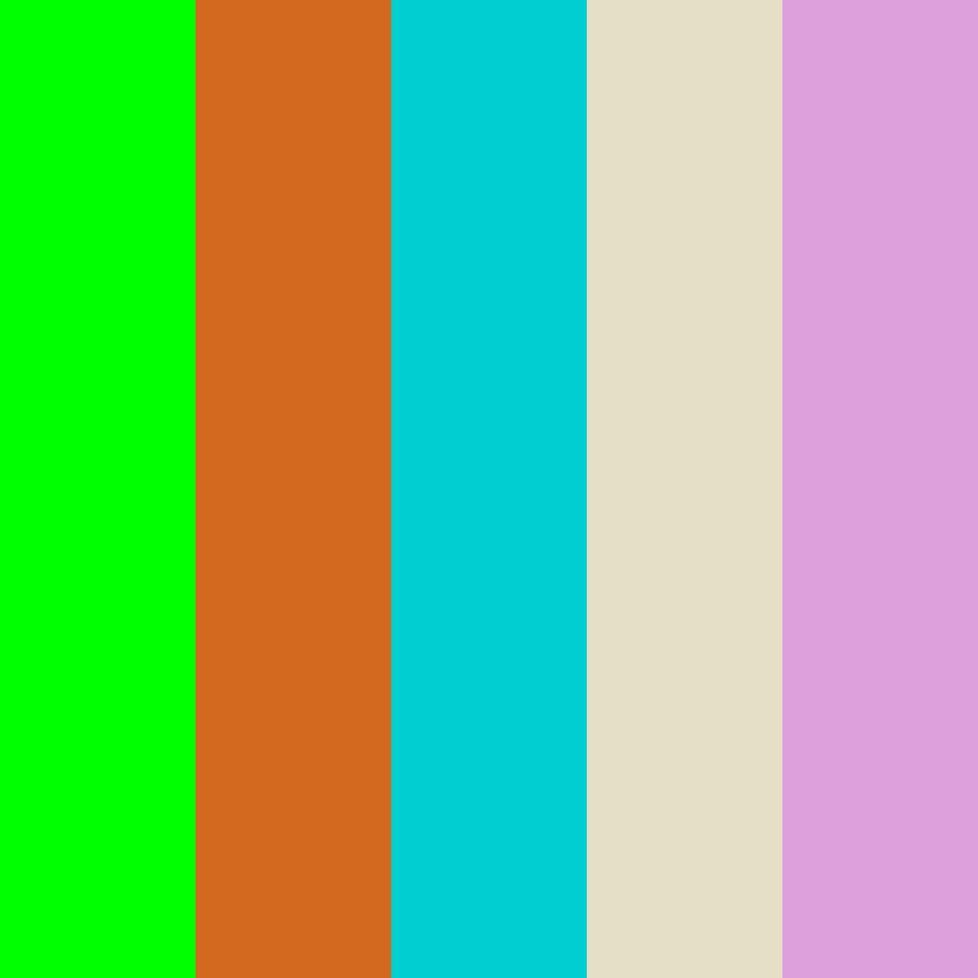 Download rainbow wood turquoise beige lavender indigo orange color palette PNG image (square)
