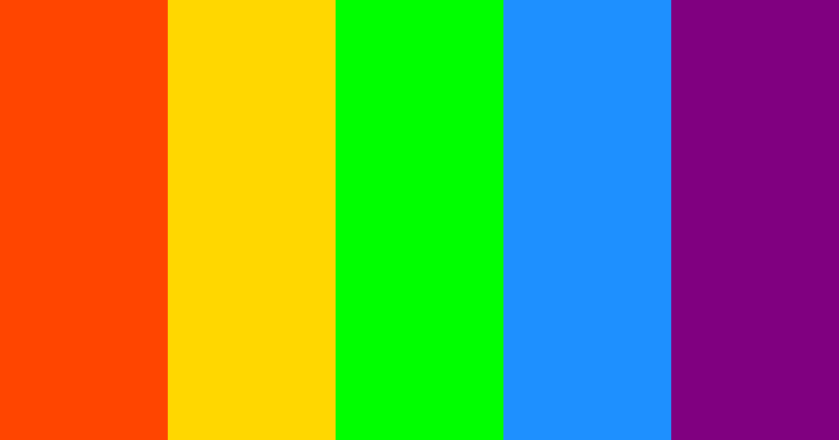 Rainbow color palette