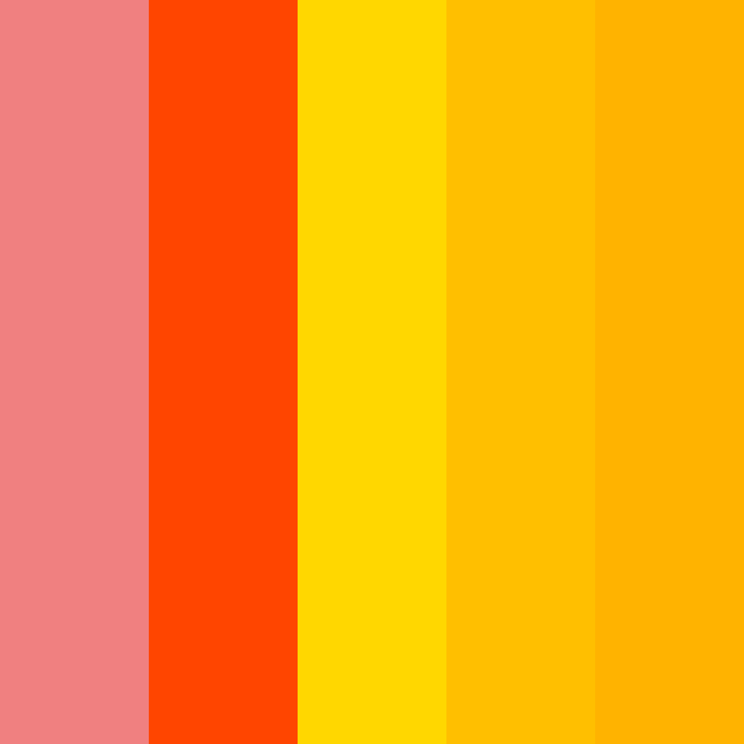 Download retro amber color palette PNG image (square)