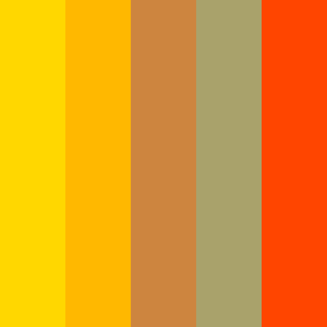 Download retro gold autumn sage warm color palette PNG image (square)