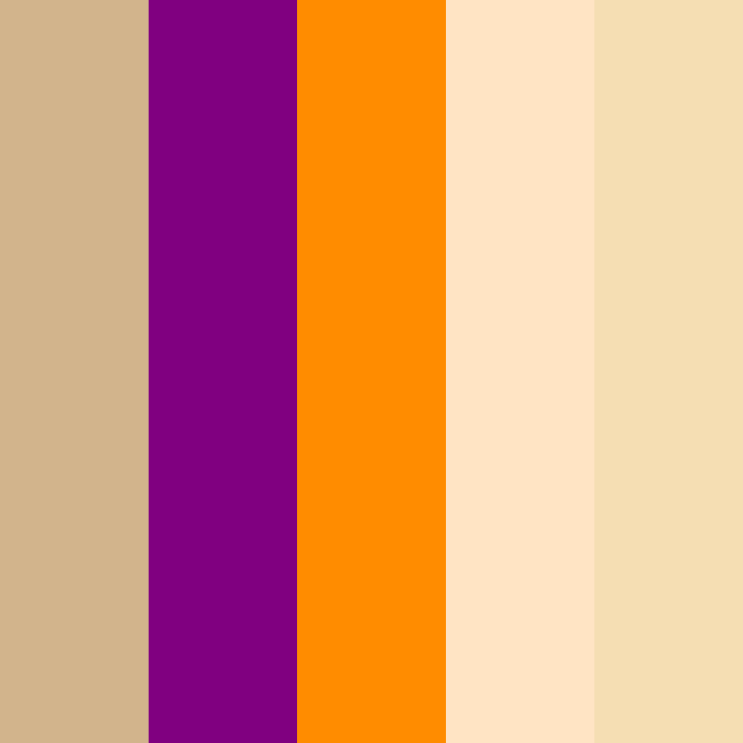 Download skin deep amber color palette PNG image (square)