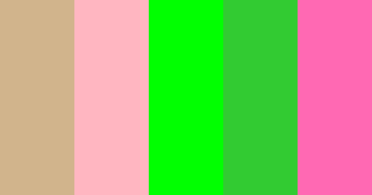 Download pelle primavera arcobaleno verde rosa marrone color palette PNG image (landscape)