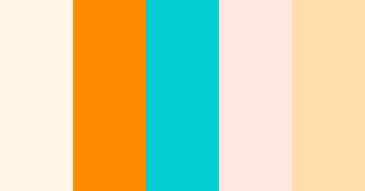 Download soft 70s turquoise color palette PNG image (landscape)