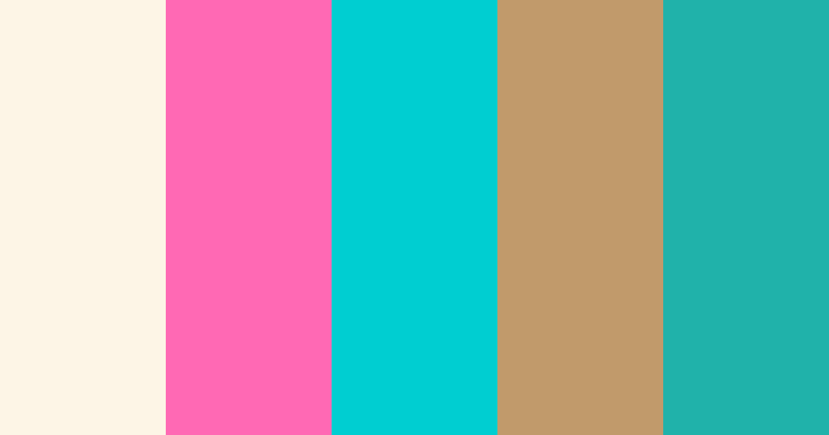 Download soft aesthetic turquoise tan teal color palette PNG image (landscape)
