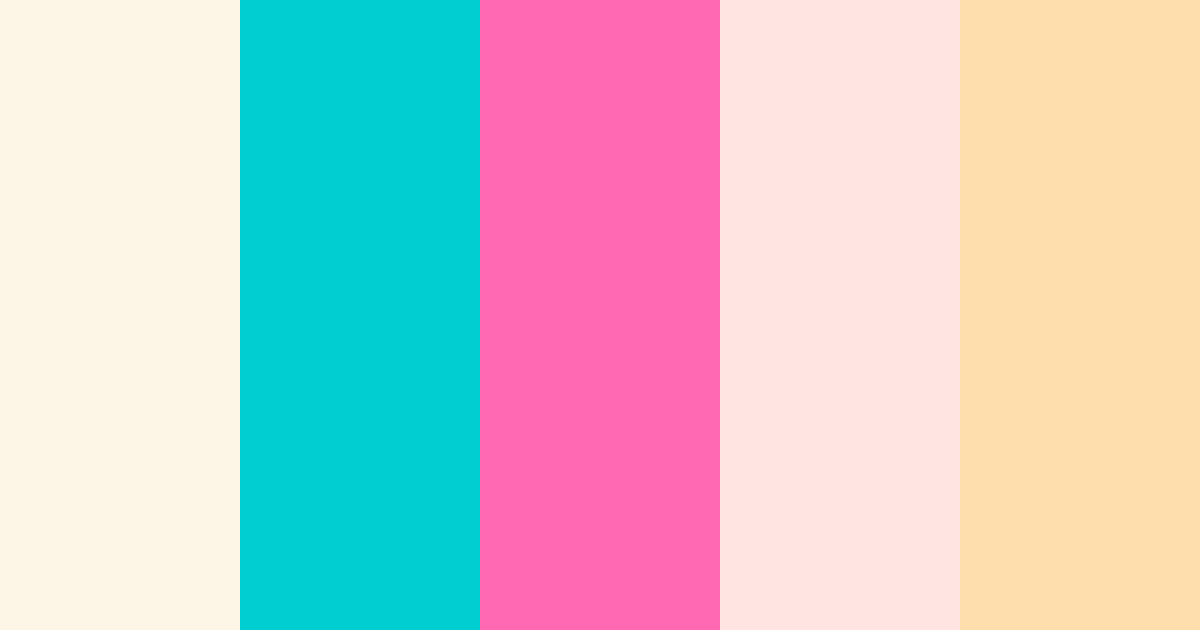 Download soft turquoise pink color palette PNG image (landscape)