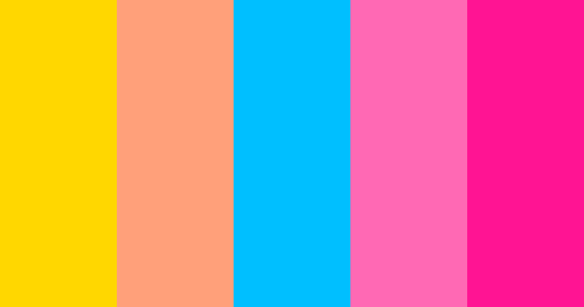 Download summer 80s color palette PNG image (landscape)