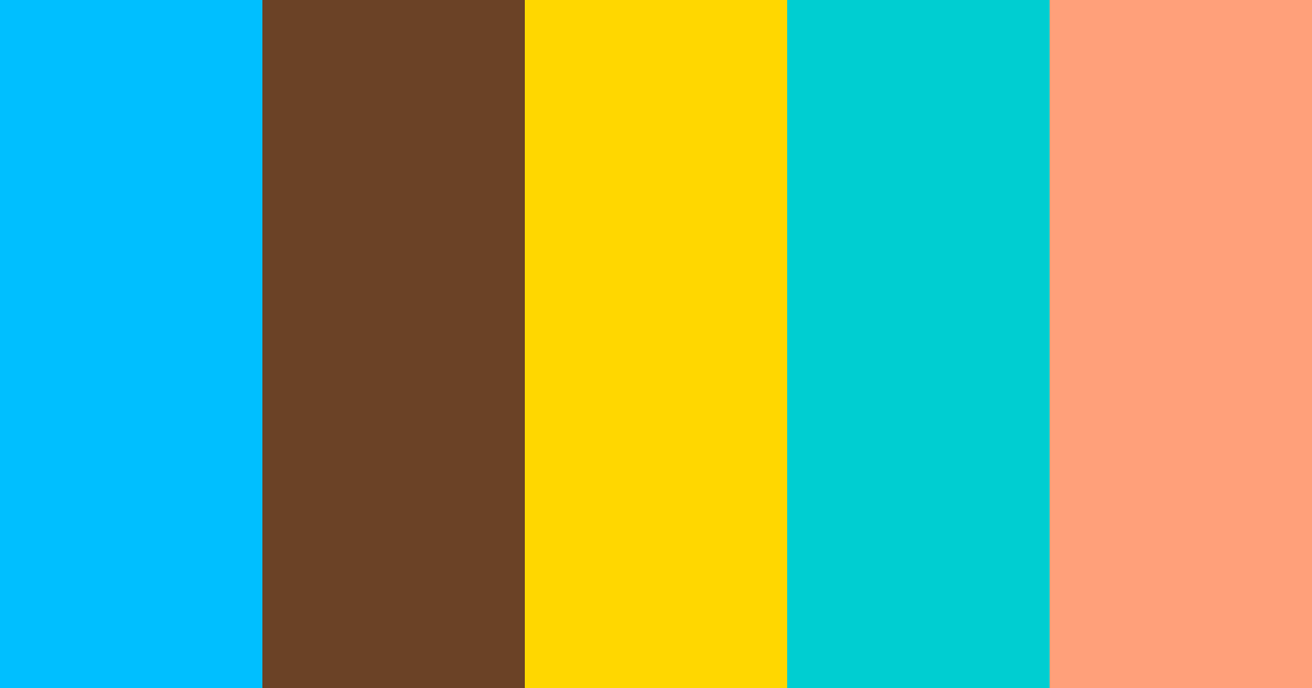 Download summer earthy tropical aqua color palette PNG image (landscape)