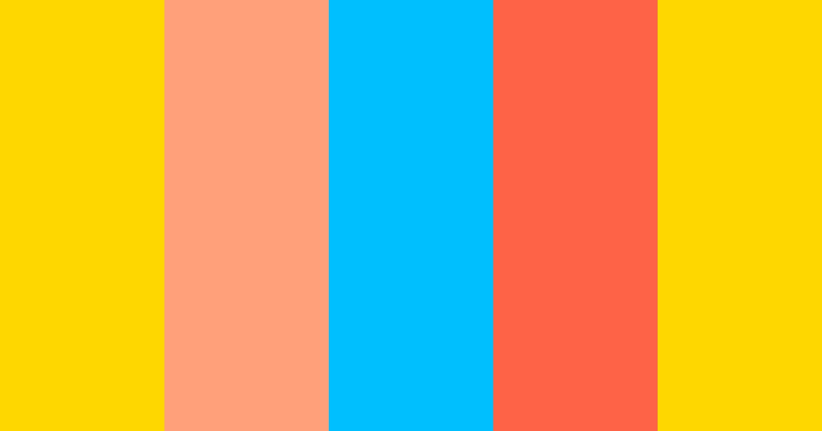 Download summer hawaii color palette PNG image (landscape)