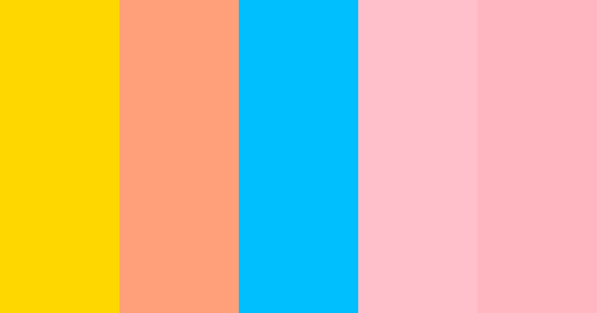 Download summer pink color palette PNG image (landscape)