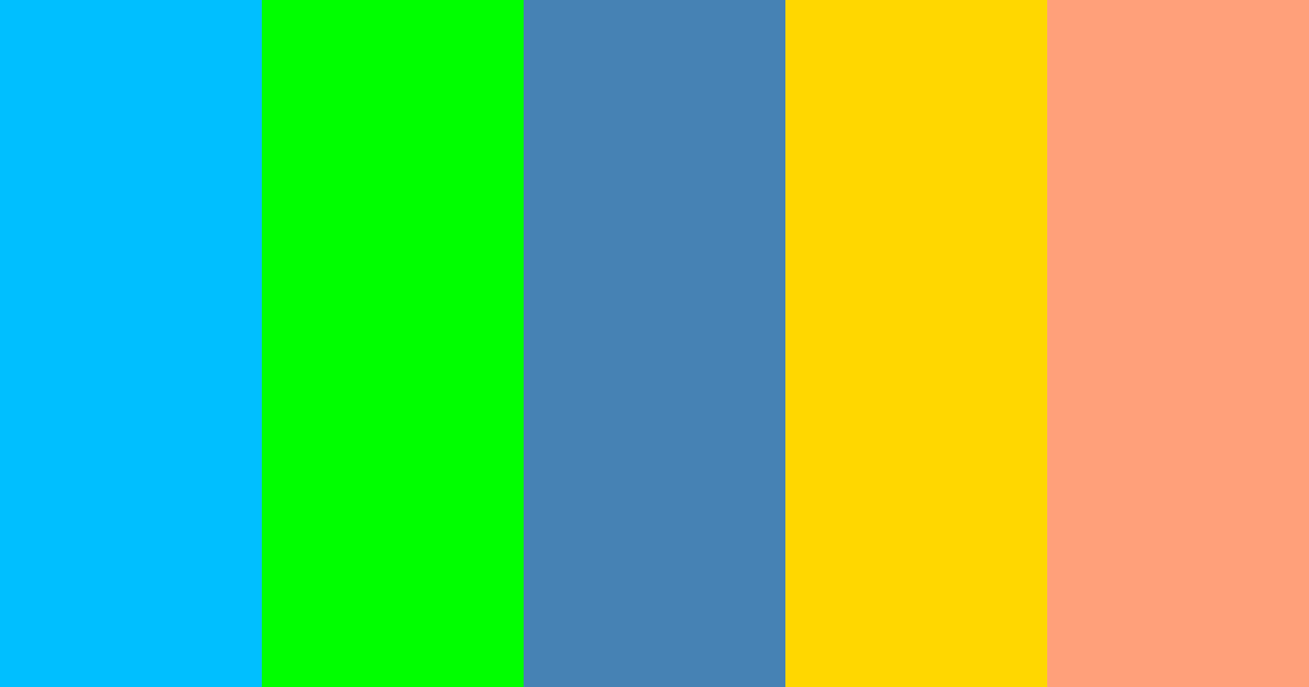 Download summer rainbow beach color palette PNG image (landscape)