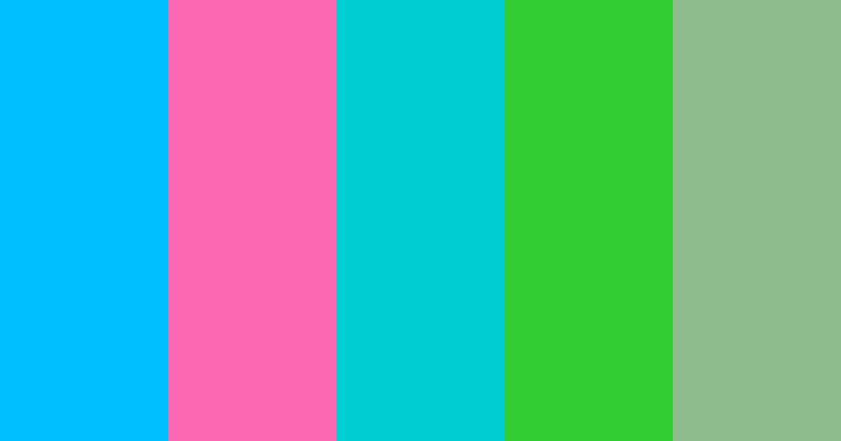 Download verano vibrante océano verde menta lavanda color palette PNG image (landscape)