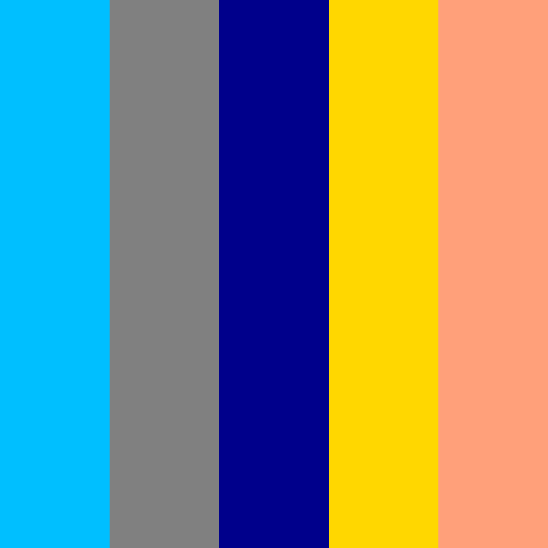 Download summer vintage blue color palette PNG image (square)