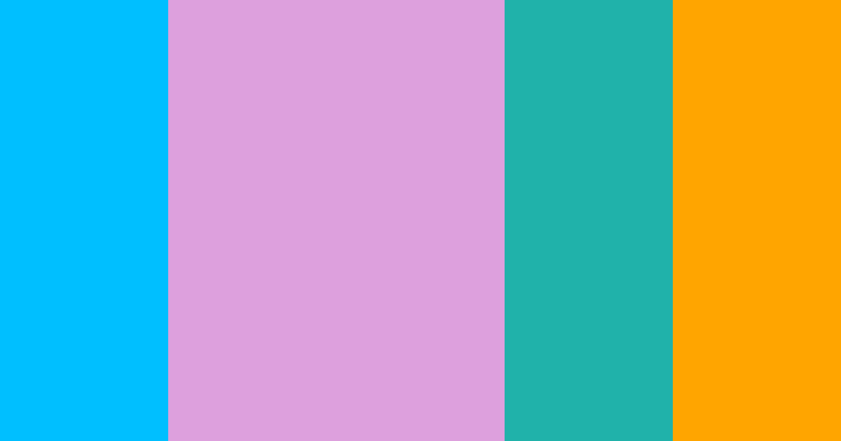 Download summer violet lavender teal yellow color palette PNG image (landscape)