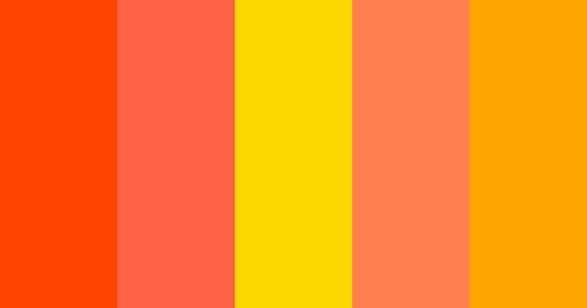 Sunset color palette