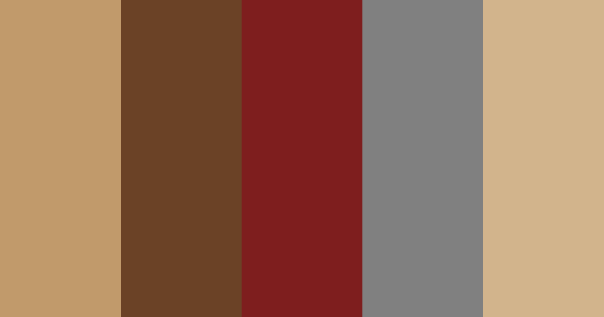 Download tan terroso auburn maschile color palette PNG image (landscape)