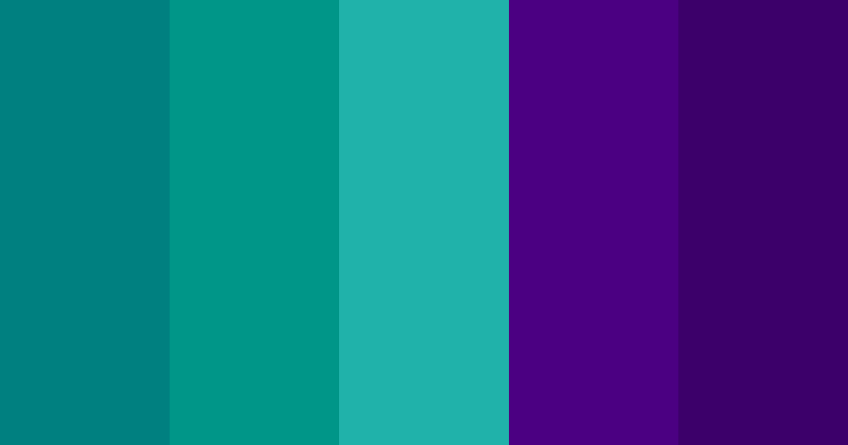 Download teal indigo color palette PNG image (landscape)