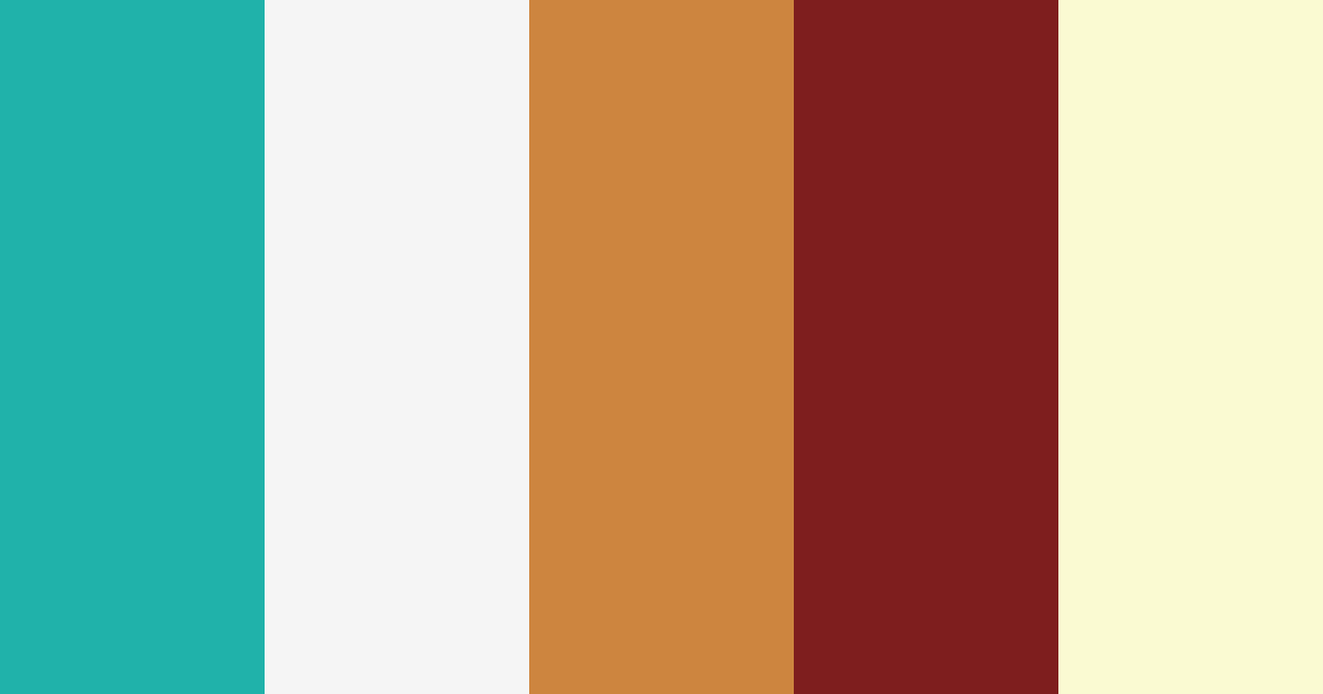 Download ティール 白 オータム 赤褐色 アイボリー ミッドナイト color palette PNG image (landscape)