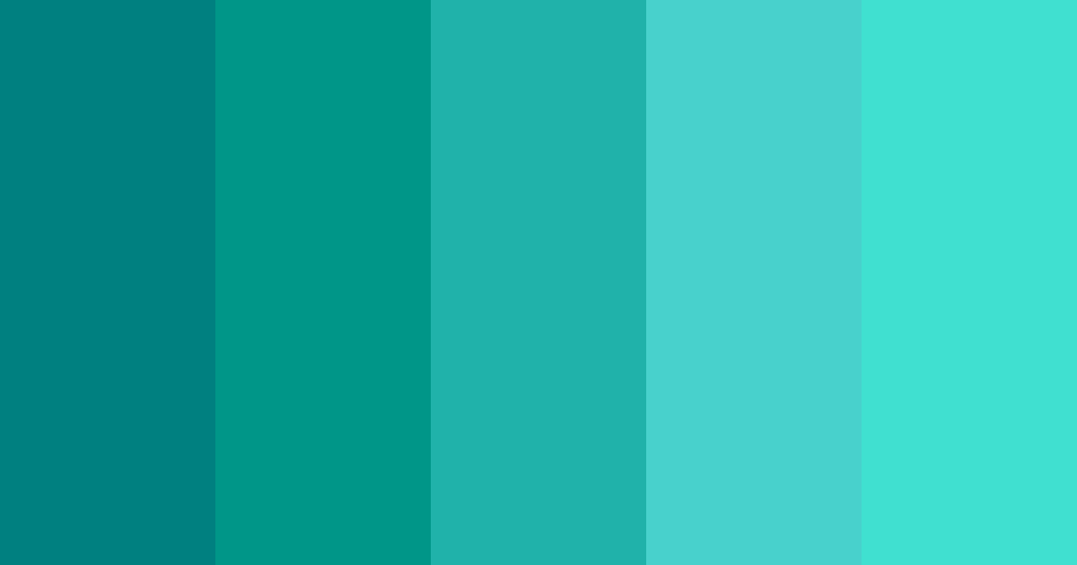 Teal color palette