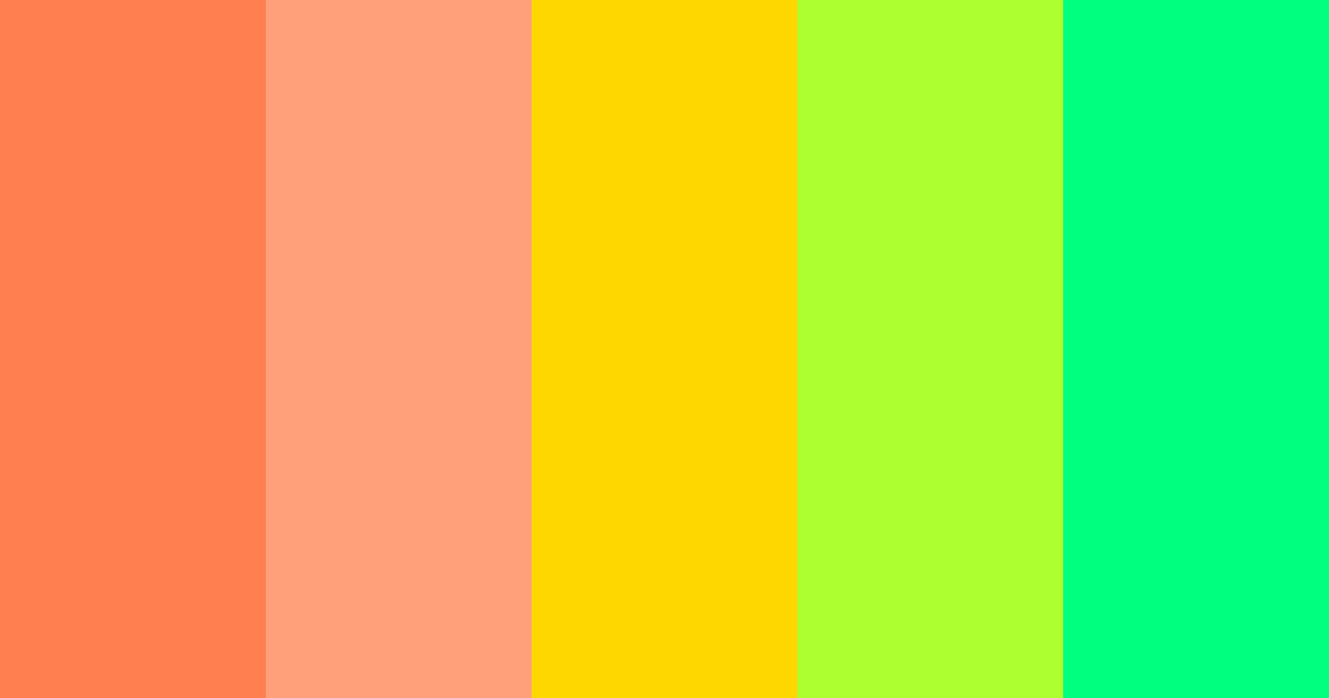 Tropical color palette