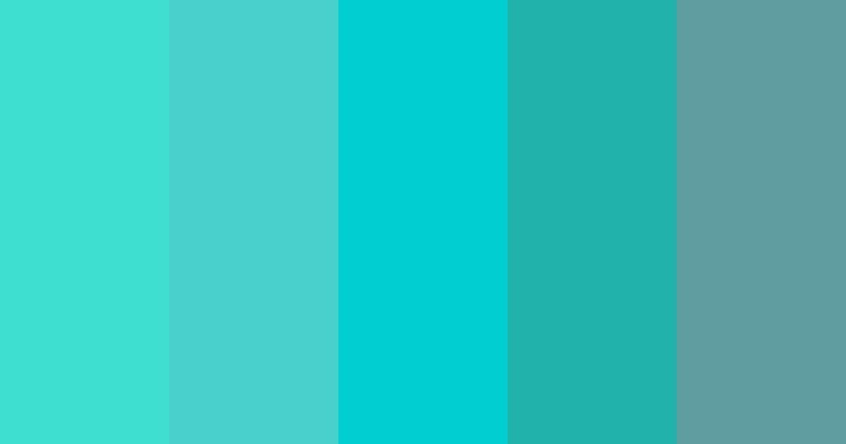 Turquoise color palette
