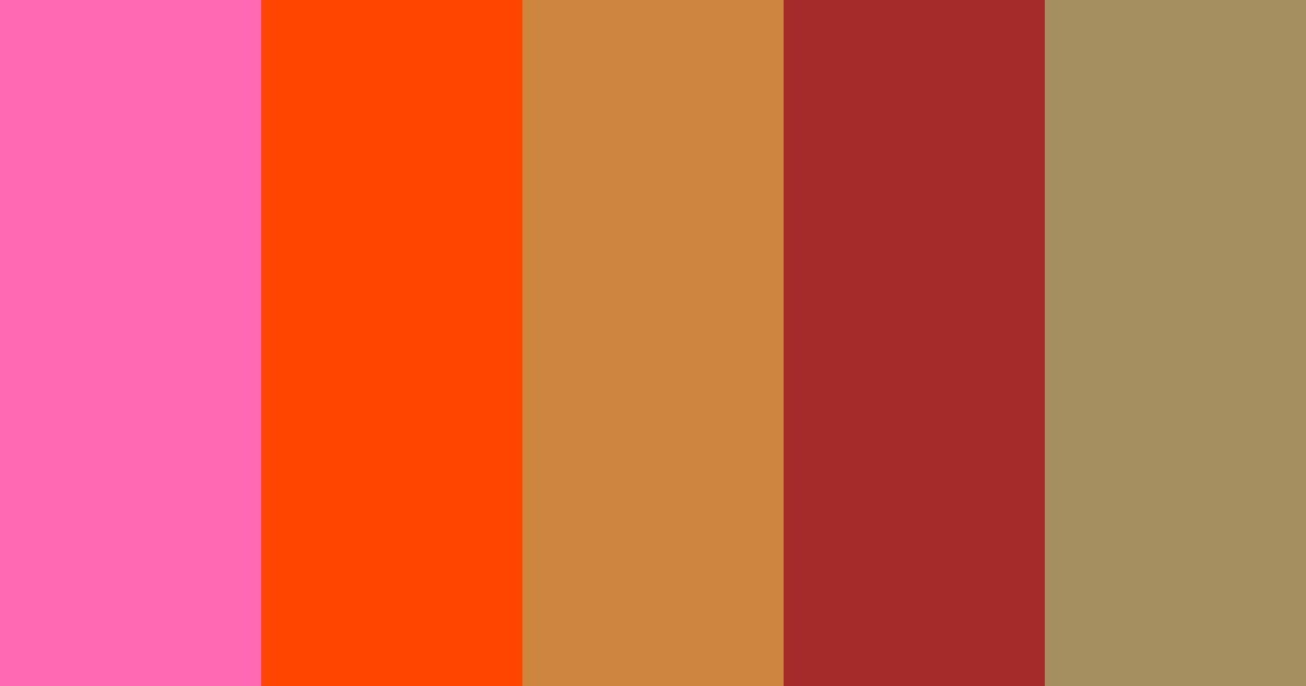 Vibrant Coral Fall Crimson Hazel Yellow Brown Color Palettes - ColorMagic