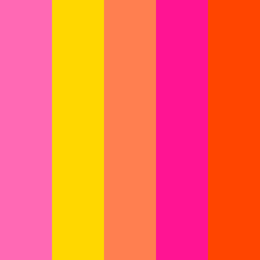 Download vibrant luxury orange color palette PNG image (square)