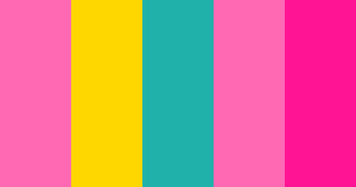 Download vibrant retro teal pink color palette PNG image (landscape)