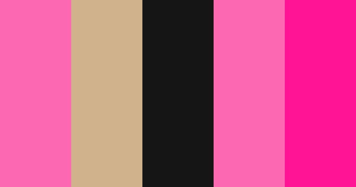 Download vivace pelle nero rosa color palette PNG image (landscape)