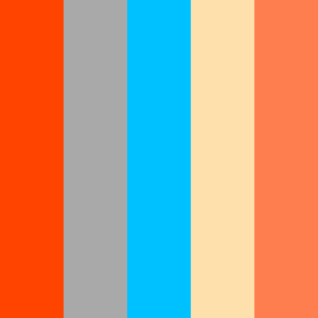 Download warm minimalist summer peach color palette PNG image (square)