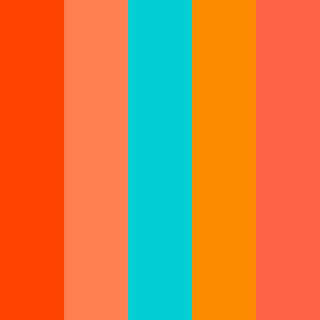 Download caldo arancio turchese ambra giapponese color palette PNG image (square)