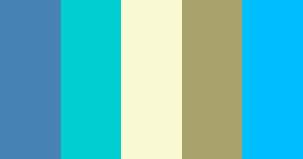 Download y2k turquoise ivory sage summer gold color palette PNG image (landscape)