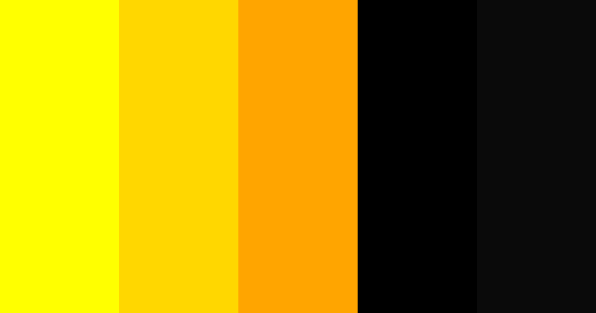 Download yellow black color palette PNG image (landscape)