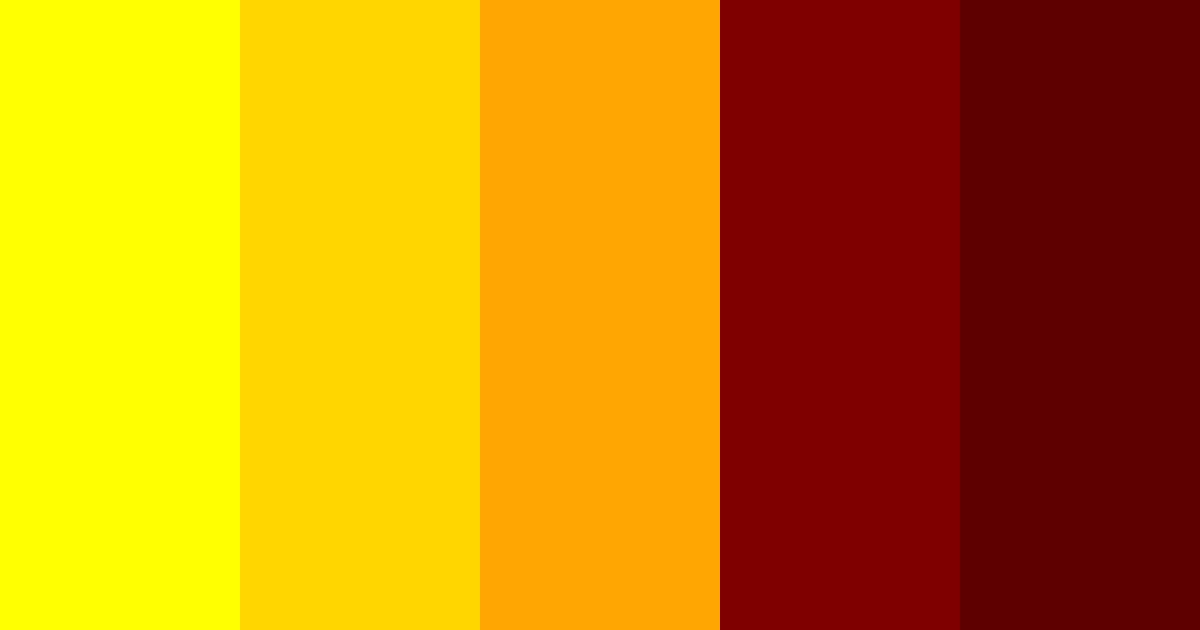 Download yellow maroon color palette PNG image (landscape)