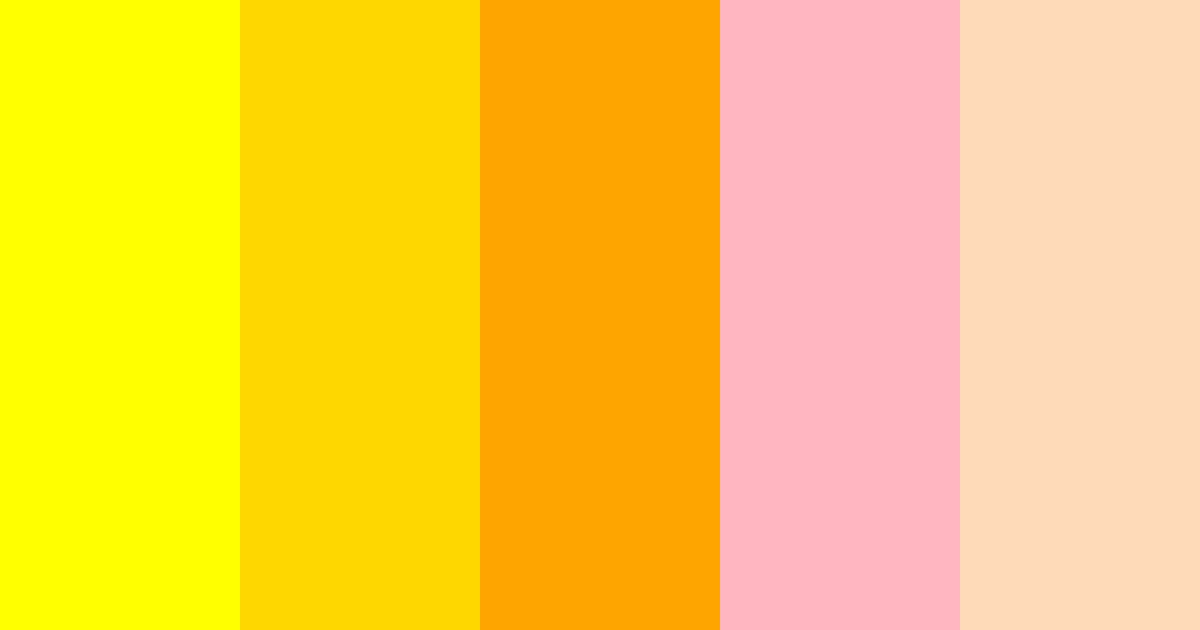 Download yellow pastel color palette PNG image (landscape)
