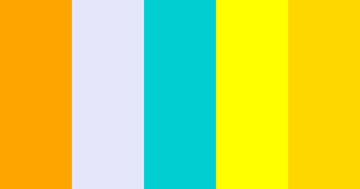 Download yellow pastel turquoise color palette PNG image (landscape)