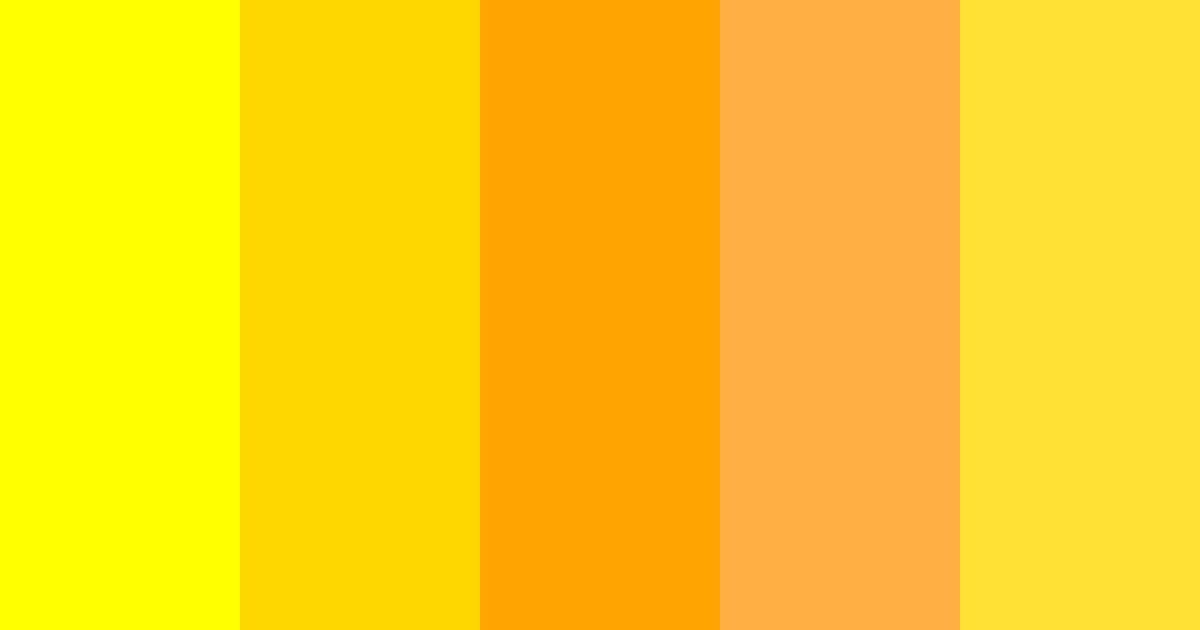 Yellow color palette